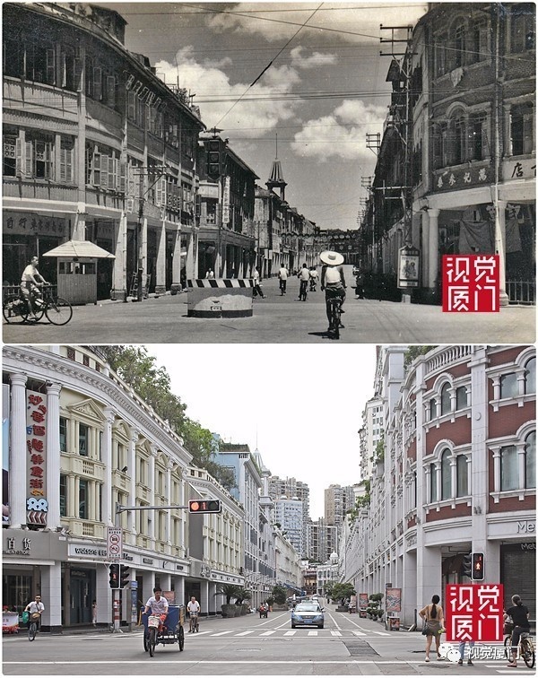 55组厦门中山路今昔对比，惊艳了整整80年，越看越感动