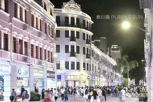 不同时期的厦门中山路夜景，90年代最美，现在效果如金砖